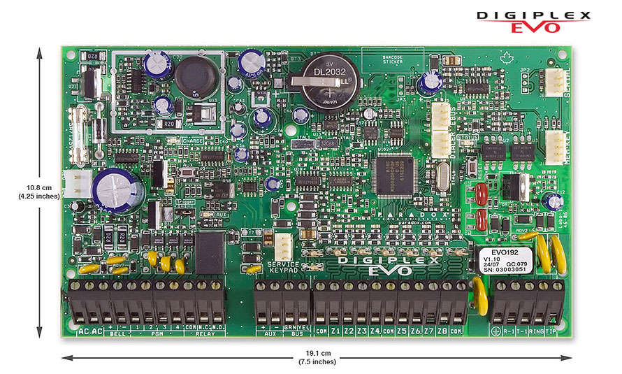 PA3406 PARADOX EVO 192 DIGIPLEX PANEL