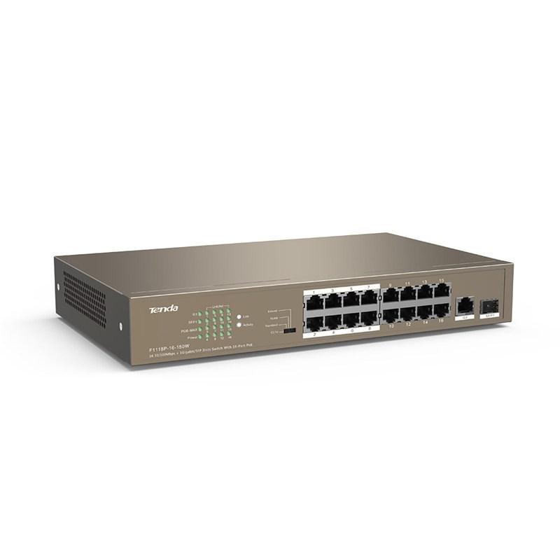 Tenda TEF1118P-16 150W Desktop Switch