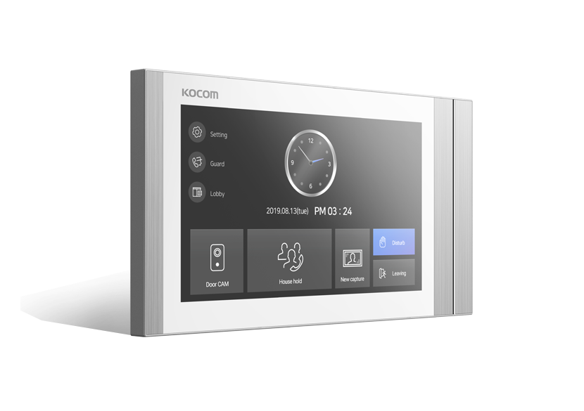 NEW KOCOM VIDEOPHONE 7 INCH DIGITAL LCD COLOR MONITOR (WHITE) KCV-T701SM