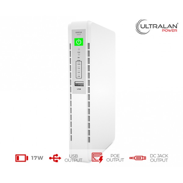 UltraLAN Micro UPS (DC USB & PoE) 17W 8.8AH MUPS17W8.8AH