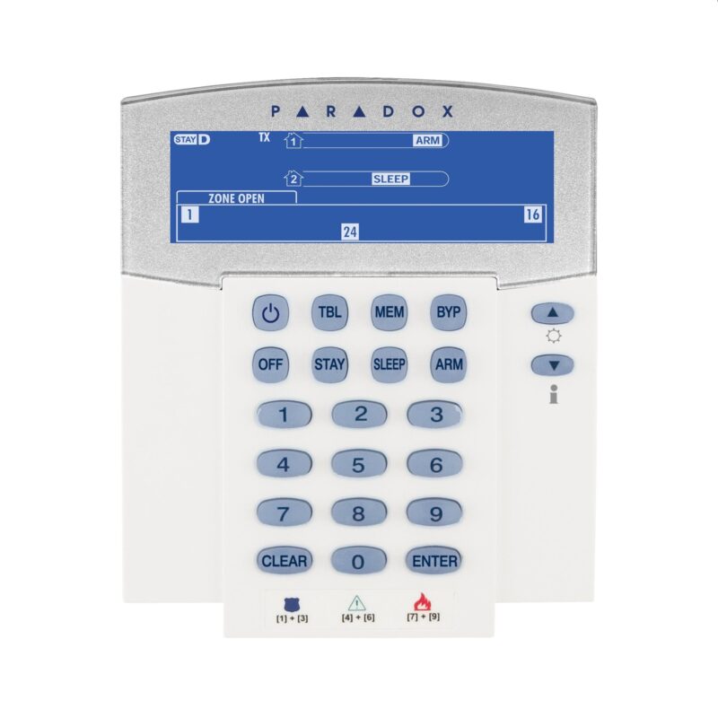 PA3836 Paradox K38 32 Zone Wireless Icon Keypad 433Mhz