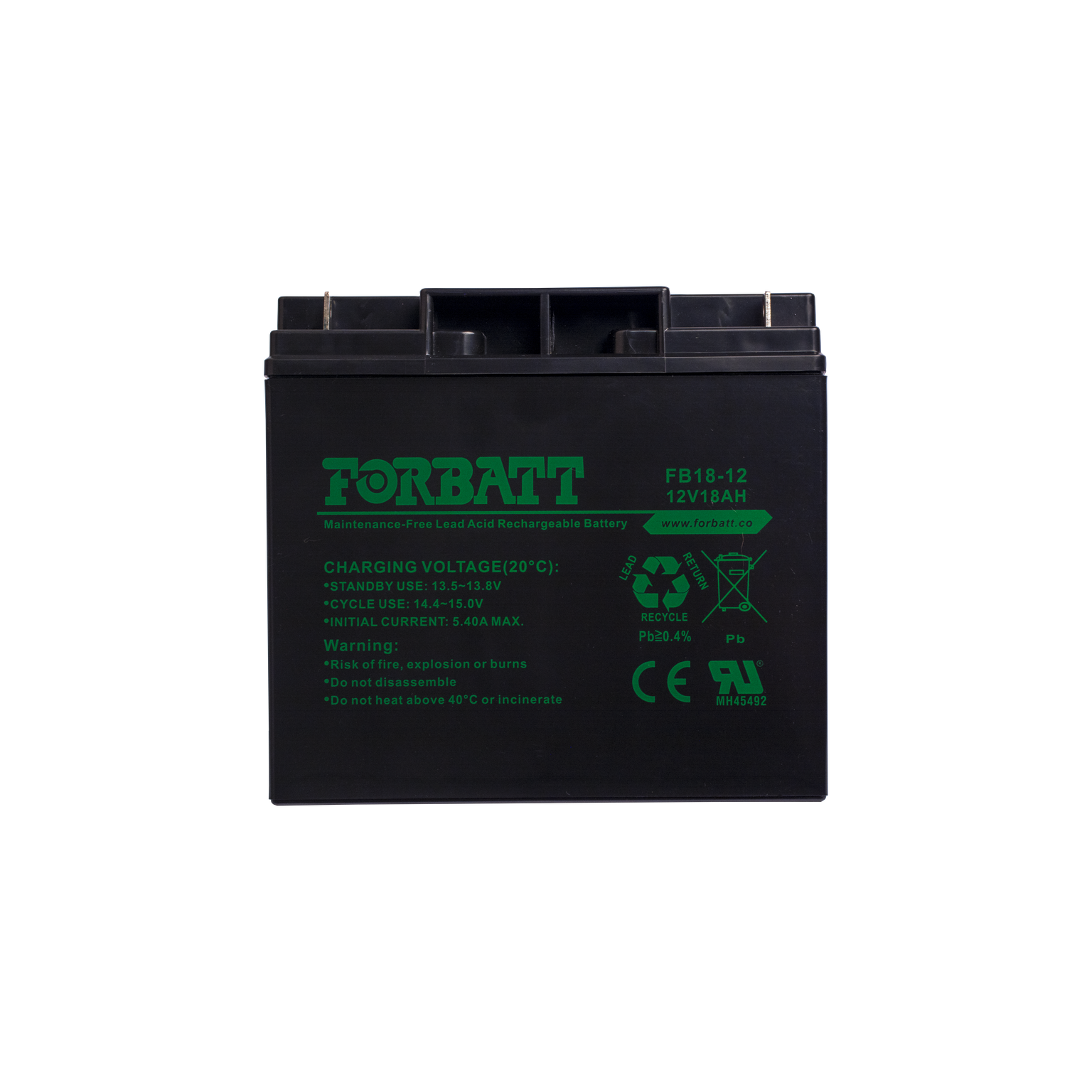 FORBATT 12V 18AH Sealed Lead Acid Battery RSEC